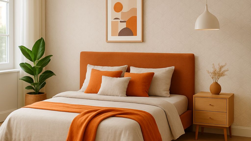 habitacion decoracion naranja