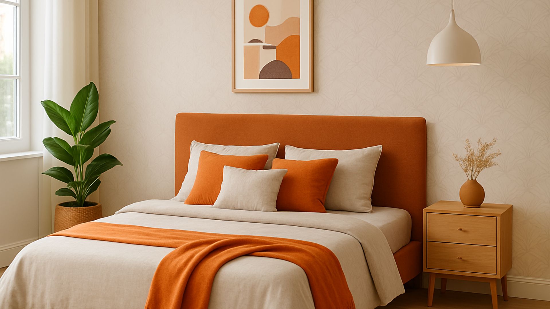habitacion decoracion naranja