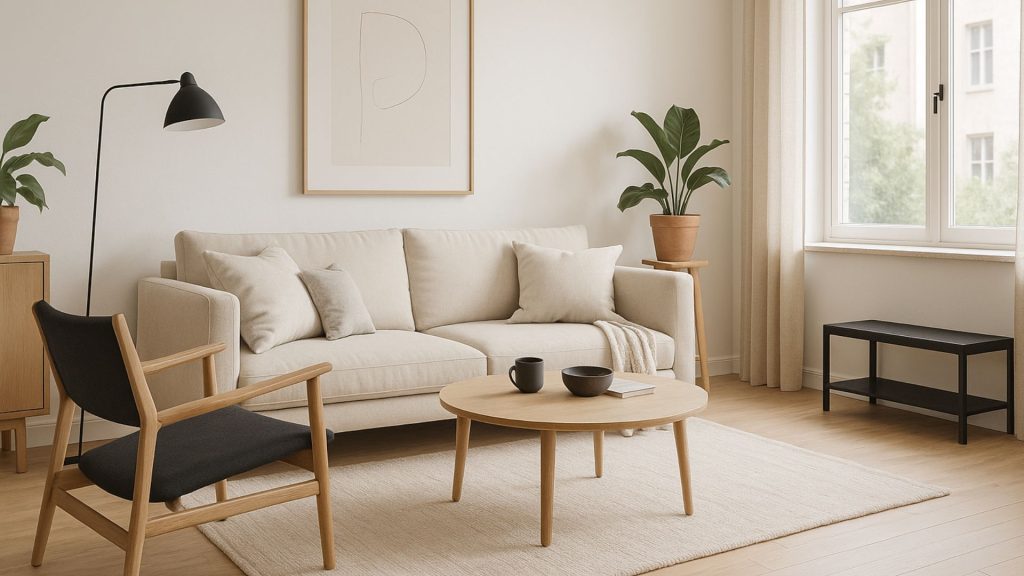 Scandinavian style interior decoration