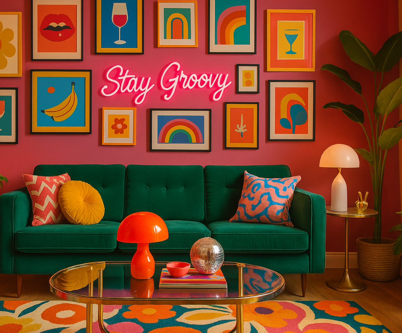 Kitsch style interior decoration