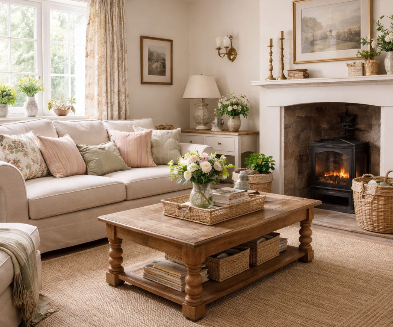 English cottage style interior decoration