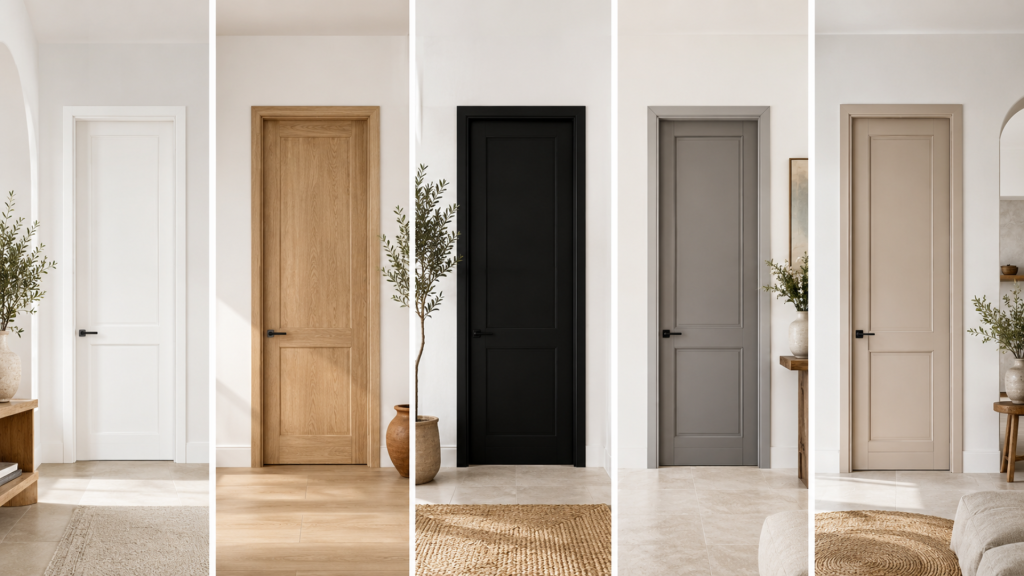 Qué color de puertas queda mejor con paredes blancas