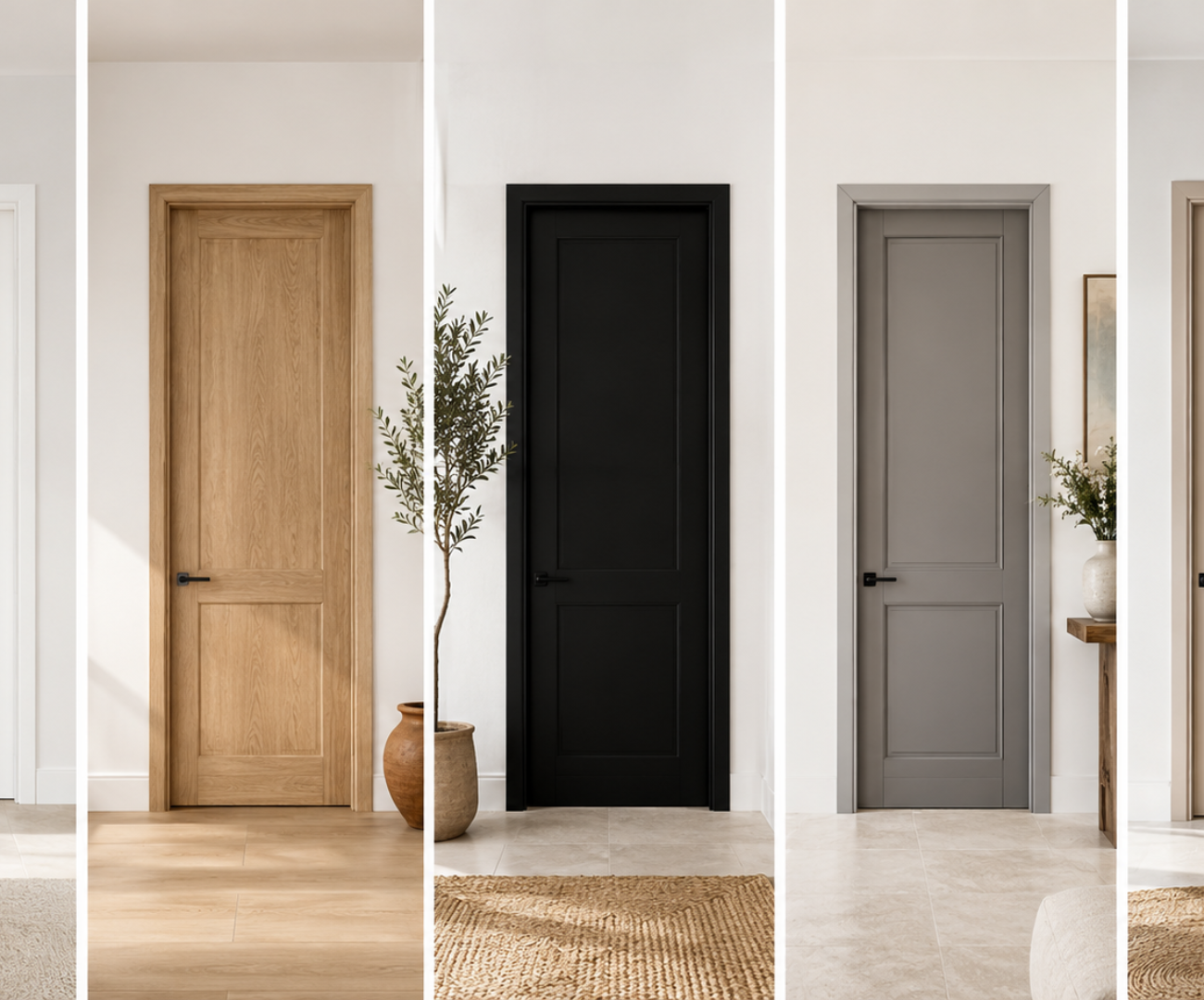 Qué color de puertas queda mejor con paredes blancas
