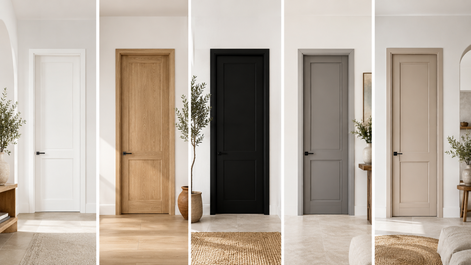 Qué color de puertas queda mejor con paredes blancas